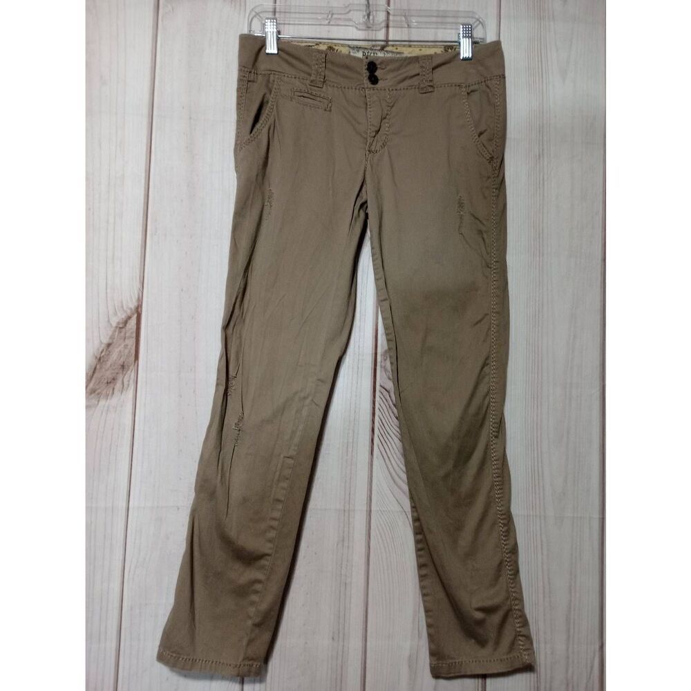 BKE Pants Ladies 26 Khakis BRYN Tan Straight Leg